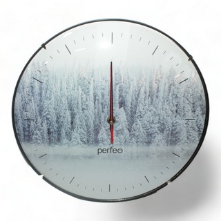 Перфео Настенные часы PF-WC-006 круглые д30см без корпуса Зимний лес циферблат PF_C3071